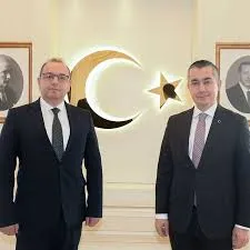 Başkan Vekili Aksoy ile Kaymakam Çobanoğlu  Görüştü