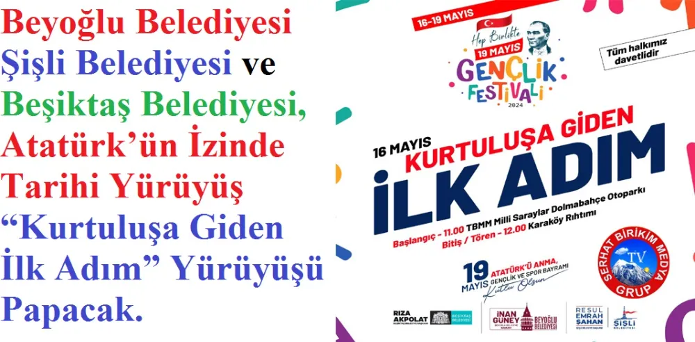 Atatürk’ün İzinde 3 Belediyeden Tarihi Yürüyüş “Kurtuluşa Giden İlk Adım”