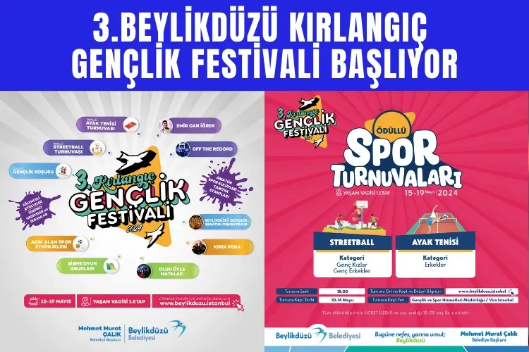 3. Beylikdüzü Kırlangıç Gençlik Festivali Başlıyor