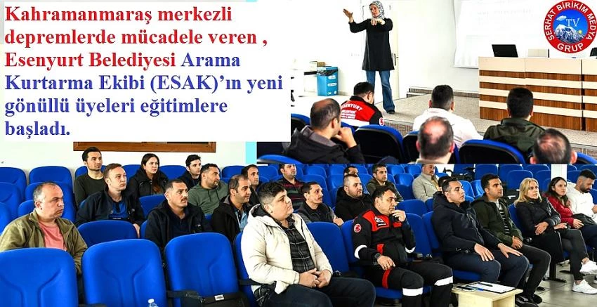 Esenyurt’un yeni arama kurtarma ekipleri eğitimlere başladı