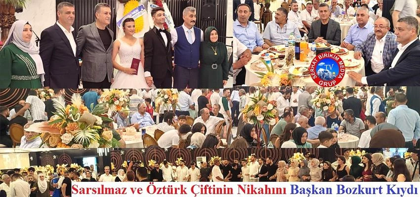 Sarsılmaz ve Öztürk Çiftinin Nikahını Başkan Bozkurt Kıydı